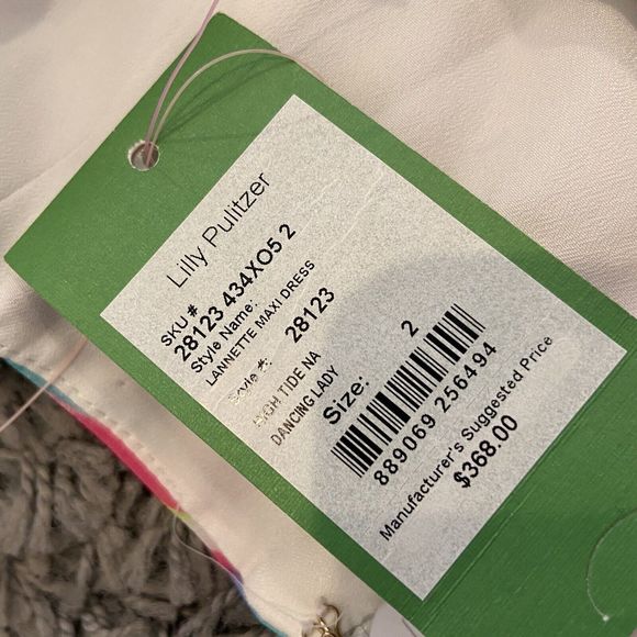 Lilly Pulitzer NEW Lannette High Tide Dancing Lady Gold Beads Maxi Dress 2 $368 - Picture 14 of 16